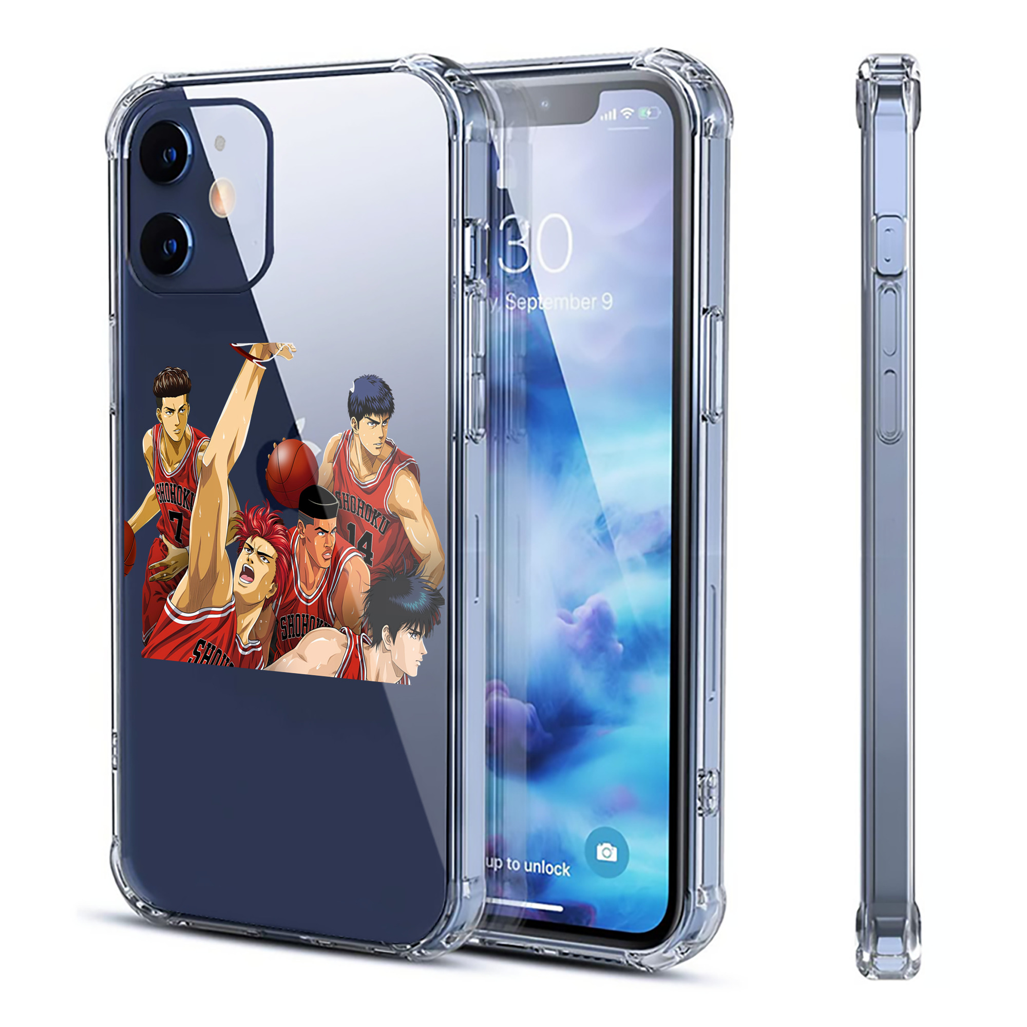（画像用） SLAM DUNK／スラムダンク 【iPhone 12シリーズ対応】透明スマホケース（クリアソフトケース）